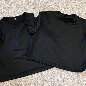2 New Crop Tops Black 2XL